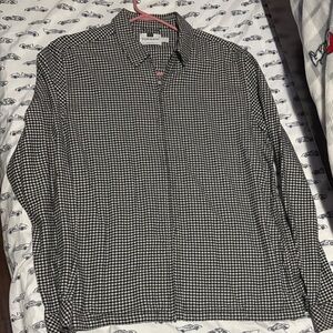 Topman Monochrome Gingham Shirt